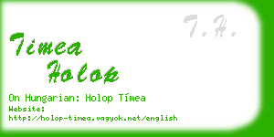 timea holop business card